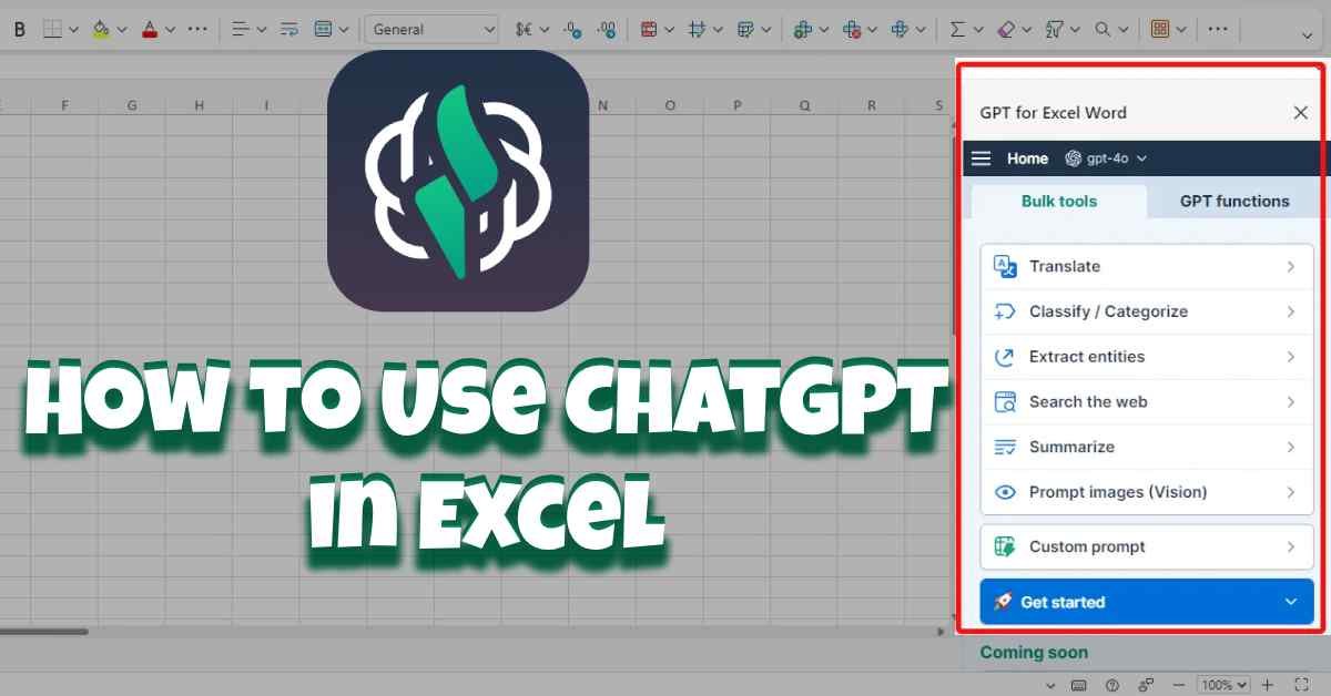 How to Use ChatGPT in Excel