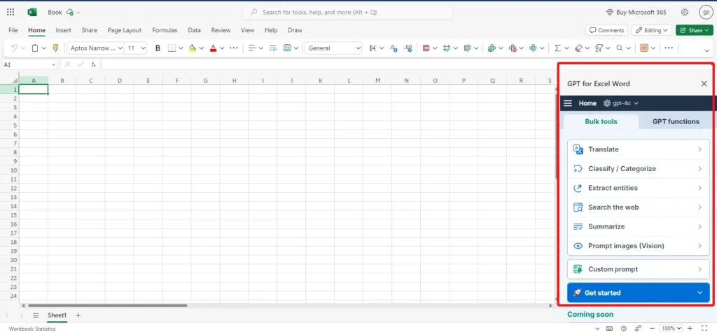 Now Open GPT for Excel Word